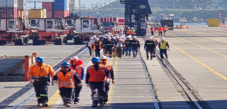 San Antonio Terminal Internacional (STI) realiza con éxito simulacro de evacuación ante sismo y tsunami